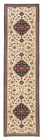  Oriental Qum Kork/Silk Rug 80X298 Runner
 Brown/Yellow Wool, Persia/Iran