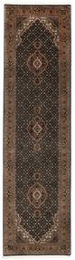 83X300 Täbriz Teppich Orientalischer Läufer Schwarz/Braun (Wolle, Indien)