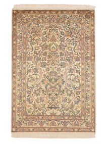  Orientalischer Kaschmir Reine Seide Teppich 65X95 Braun/Orange Seide, Indien Carpetvista
