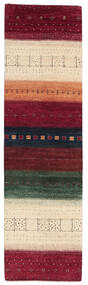 Tapete Gabbeh Loribaft 85X300 Passadeira Vermelho Escuro/Preto (Lã, Índia)