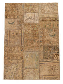  Patchwork Tepih 108X151 Vintage Perzijski Vuneni Braon/Narančasta Mali Sag Carpetvista