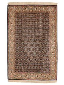 80X122 絨毯 オリエンタル カシミール ピュア シルク 24/24 Quality 茶色/ブラック (絹, インド) Carpetvista