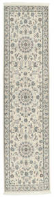  Orientalischer Nain 9La Sherkat Farsh Teppich 77X312 Läufer Dunkelgrün/Gelb Wolle, Persien/Iran