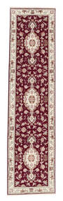 絨毯 ペルシャ タブリーズ 50 Raj シルク製 82X333 廊下 カーペット ブラック/ベージュ (ウール, ペルシャ/イラン)