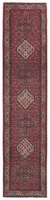 絨毯 ビジャー 86X390 廊下 カーペット ダークレッド/ブラック (ウール, ペルシャ/イラン)