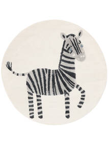 Zebbo Zebra Kids Rug Ø 150 Small Black/White Round