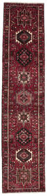Tappeto Orientale Heriz 90X415 Passatoie Nero/Rosso Scuro (Lana, Persia/Iran)