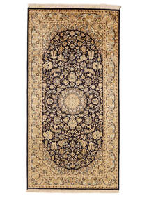  Kashmir Pure Silk Rug 77X150 Silk Orange/Brown Small Carpetvista