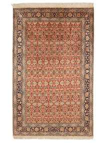  Kashmir Pure Silk 24/24 Quality Rug 116X183 Silk Brown/Orange Small Carpetvista