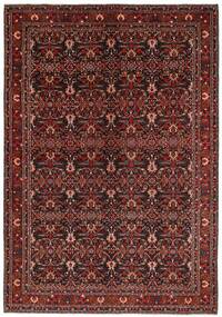 Moud Mahi Rug 212X303 Black/Dark Red Wool, Persia/Iran