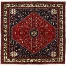 絨毯 オリエンタル アバデ 196X202 正方形 ブラック/ダークレッド (ウール, ペルシャ/イラン)