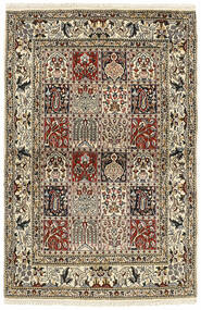  Orientalischer Moud Garden Teppich 95X152 Braun/Schwarz Wolle, Persien/Iran