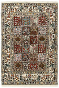  Orientalischer Moud Garden Teppich 95X142 Braun/Schwarz Wolle, Persien/Iran