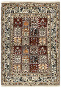  Orientalischer Moud Garden Teppich 98X139 Schwarz/Braun Wolle, Persien/Iran