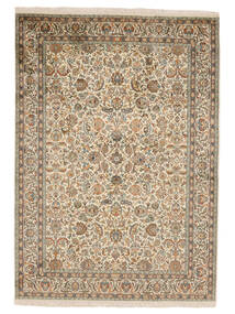  Kashmir Pure Silk Rug 156X221 Silk Brown/Orange Small Carpetvista