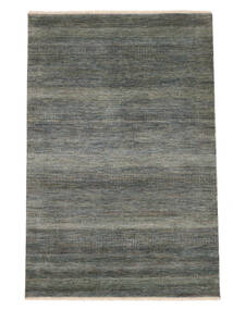 182X273 Grass Teppich Moderner Schwarz/Dunkelgrün (Wolle, Indien) Carpetvista