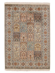 絨毯 カシミール ピュア シルク 128X184 茶色/ベージュ (絹, インド)