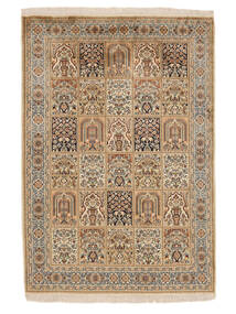 絨毯 オリエンタル カシミール ピュア シルク 125X182 茶色/オレンジ (絹, インド)