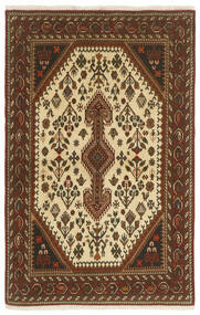 絨毯 アバデ 102X157 ブラック/茶色 (ウール, ペルシャ/イラン)