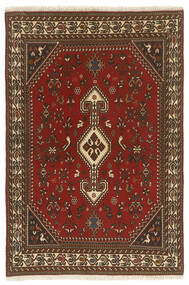  Orientalischer Abadeh Teppich 101X150 Schwarz/Dunkelrot Wolle, Persien/Iran