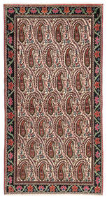 絨毯 ペルシャ アフシャル/Sirjan 98X190 ブラック/ダークレッド (ウール, ペルシャ/イラン)