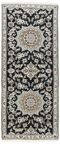 絨毯 オリエンタル ナイン 9 La 83X195 廊下 カーペット ブラック/ダークグレー ( ペルシャ/イラン)