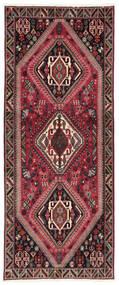 82X196 Dywan Orientalny Kaszkaj Chodnikowy Czarny/Ciemnoczerwony (Wełna, Persja/Iran)