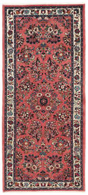 絨毯 ペルシャ サルーク 87X200 廊下 カーペット ダークレッド/ブラック (ウール, ペルシャ/イラン)