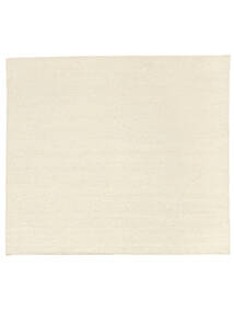 Popcorn 250X250 Large Natural White Square Wool Rug