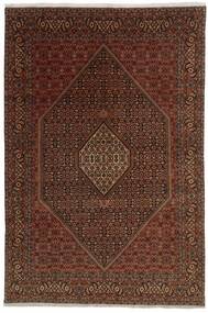Bidjar Zandjan Teppich 195X294 Schwarz/Braun Wolle, Persien/Iran