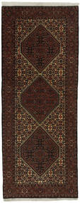  Orientalischer Bidjar Zandjan Teppich 87X220 Läufer Schwarz/Braun Wolle, Persien/Iran