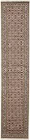  Orientalischer Täbriz Indi Teppich 85X395 Läufer Braun/Schwarz Wolle, Indien