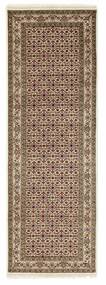 85X250 絨毯 オリエンタル タブリーズ Indi 廊下 カーペット 茶色/ブラック (ウール, インド)
