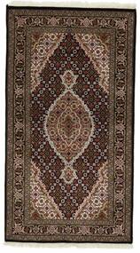 91X166 絨毯 オリエンタル タブリーズ Indi 茶色/ブラック (ウール, インド)