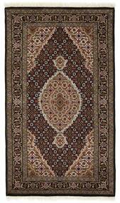 94X162 絨毯 オリエンタル タブリーズ Indi 茶色/ブラック (ウール, インド)