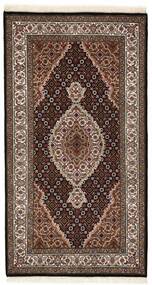 88X163 絨毯 オリエンタル タブリーズ Indi 茶色/ブラック (ウール, インド)