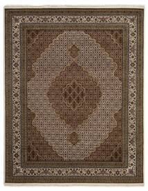 248X312 Täbriz Indi Teppich Orientalischer Schwarz/Braun (Wolle, Indien)