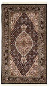 91X159 絨毯 オリエンタル タブリーズ Indi 茶色/ブラック (ウール, インド)