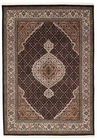 Täbriz Indi Teppich 143X202 Braun/Schwarz Wolle, Indien