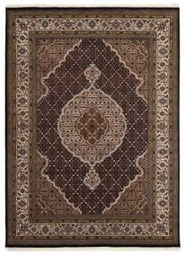  Orientalischer Täbriz Indi Teppich 176X243 Braun/Schwarz Wolle, Indien