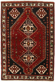  Orientalsk Kashghai Teppe 120X173 Svart/Mørk Rød Ull, Persia/Iran