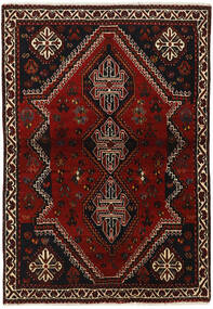 Oosters Kashghai Vloerkleed 118X166 Zwart/Donkerrood Wol, Perzië/Iran