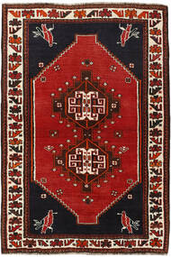  Kashghai Χαλι 113X166 Περσικό Μαλλινο Μαύρα/Σκούρο Κόκκινο Μικρό