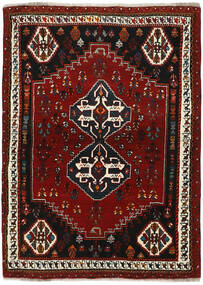  Orientalsk Kashghai Teppe 118X166 Svart/Mørk Rød Ull, Persia/Iran
