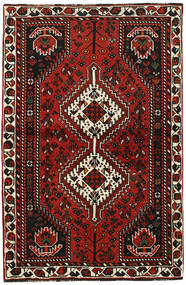  102X155 Kashghai Szőnyeg Fekete/Sötétpiros Perzsia/Irán
