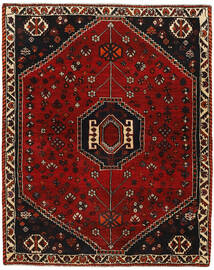  Kashghai Szőnyeg 113X148 Perzsa Gyapjúszőnyeg Fekete/Sötétpiros Kicsi
