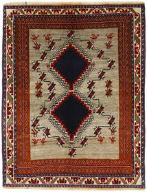  Kashghai Teppich 115X149 Persischer Wollteppich Schwarz/Braun Klein