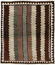 絨毯 ペルシャ Kashghai 109X129 ブラック/茶色 (ウール, ペルシャ/イラン)