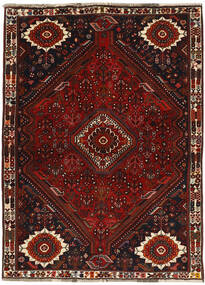  Persialainen Kashghai Matot 122X166 Musta/Tummanpunainen
