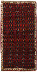 89X171 Kashghai Tæppe Orientalsk Sort/Mørkerød (Uld, Persien/Iran